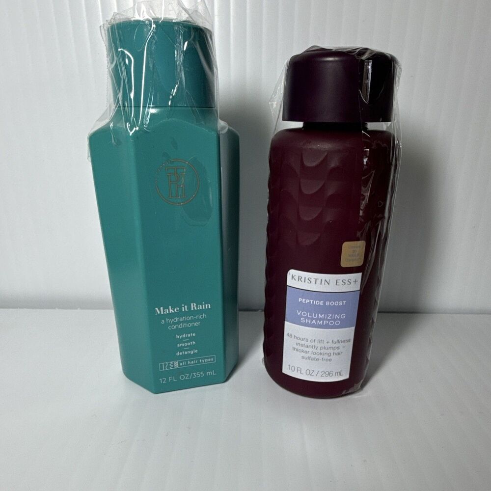 2pc Kristin Ess+ Peptide Boost Volumizing Shampoo Peptides Sulfate-Free 10 fl oz